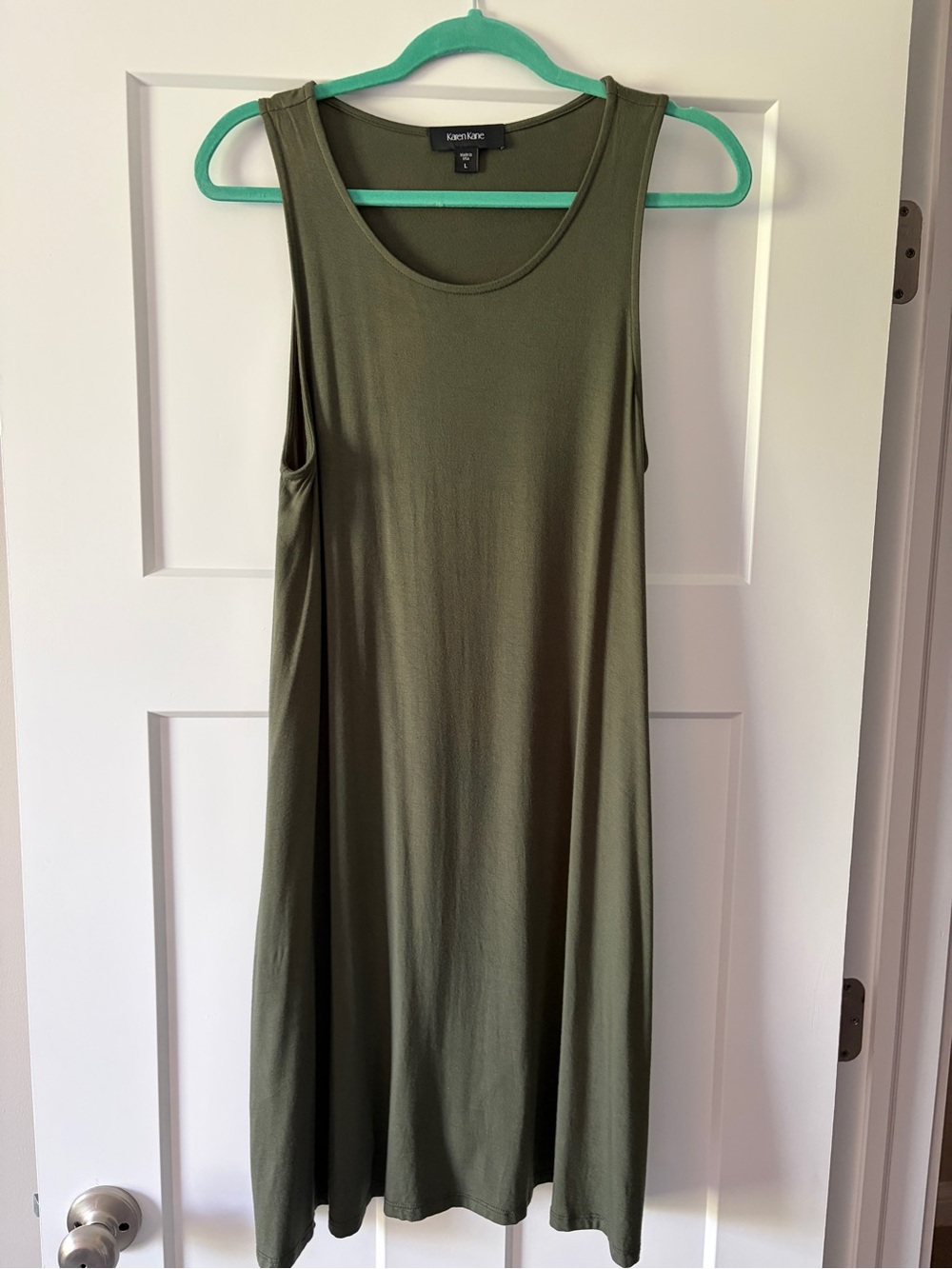 Karen Kane Olive Sleeveless A-Line Tank Dress